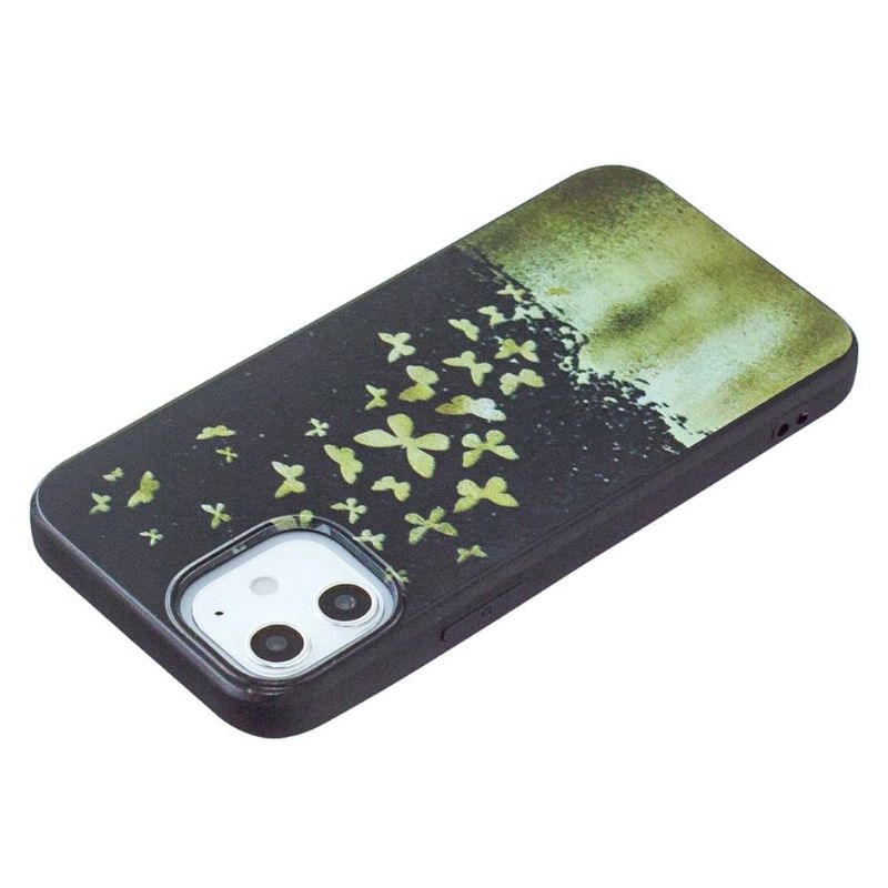 Cover iPhone 12 / 12 Pro Anti-fald Gyldne Sommerfugle