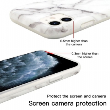 Cover iPhone 12 / 12 Pro Anti-fald Marmor Med Snorrem