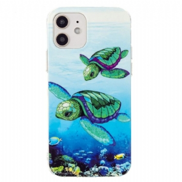 Cover iPhone 12 / 12 Pro Fluorescerende Skildpadder