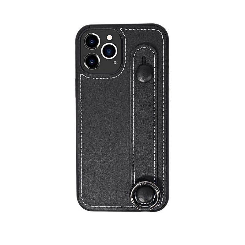 Cover iPhone 12 / 12 Pro Syningsrem I Imiteret Læder