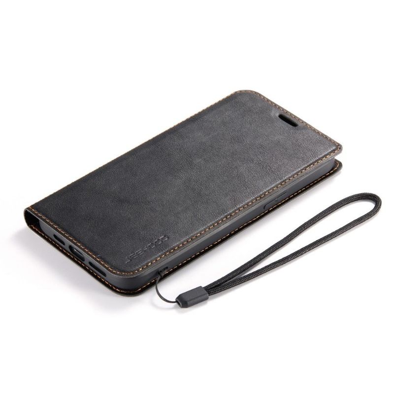 Etui iPhone 12 / 12 Pro Hemming Flip Cover Kunstlædersøm