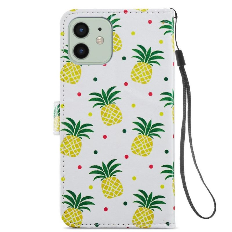 Flip Cover iPhone 12 / 12 Pro Ananas