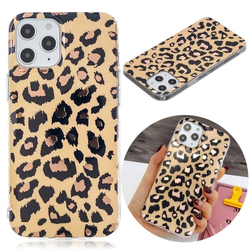 Mobilcover iPhone 12 / 12 Pro Fleksibel Leopard