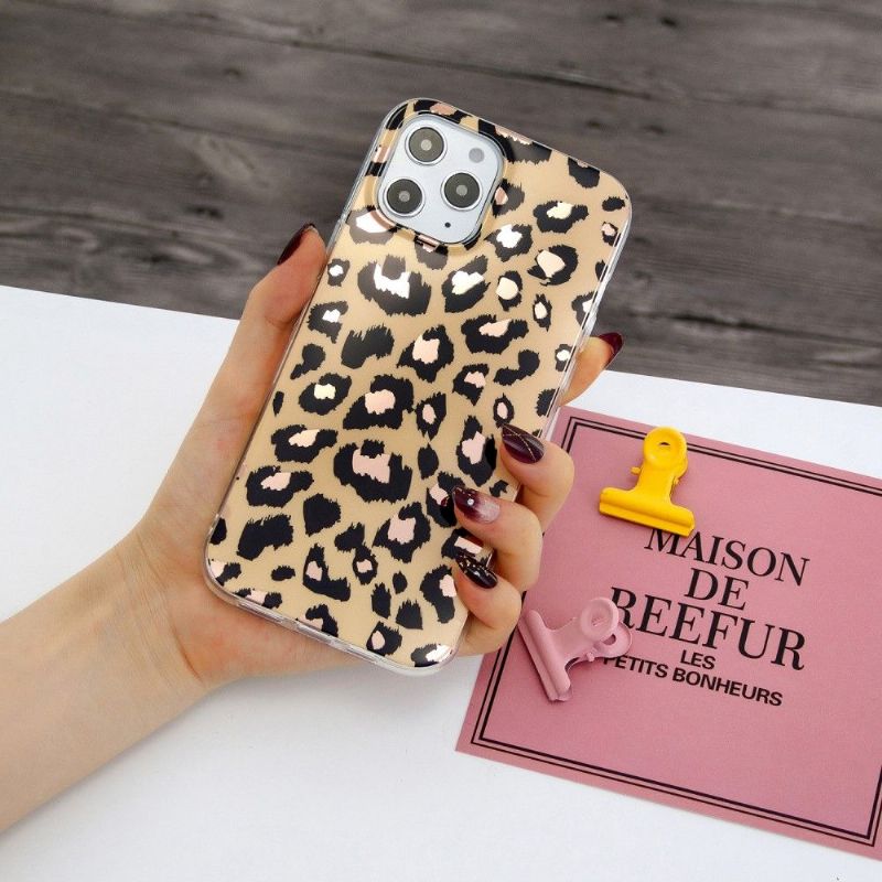 Mobilcover iPhone 12 / 12 Pro Fleksibel Leopard