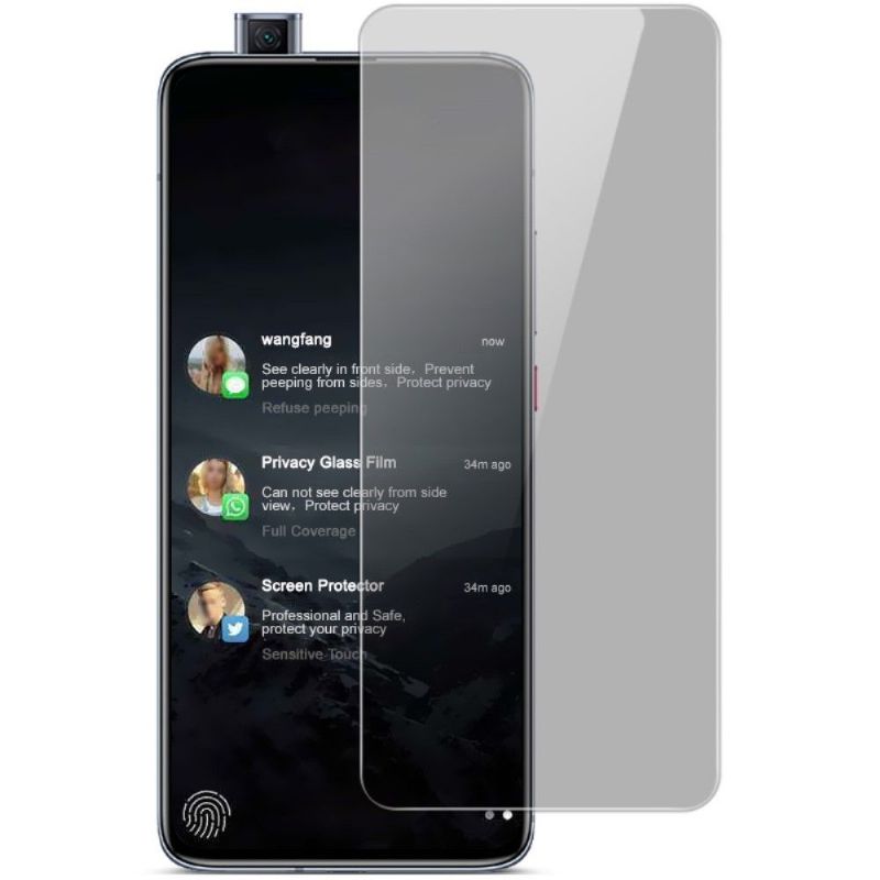 Xiaomi Poco F2 Pro Skærmbeskytter I Hærdet Glas Og Privatlivsfilter