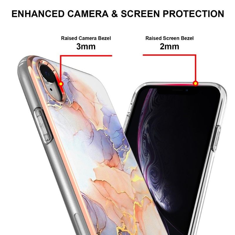 Cover iPhone XR Farvet Marmor