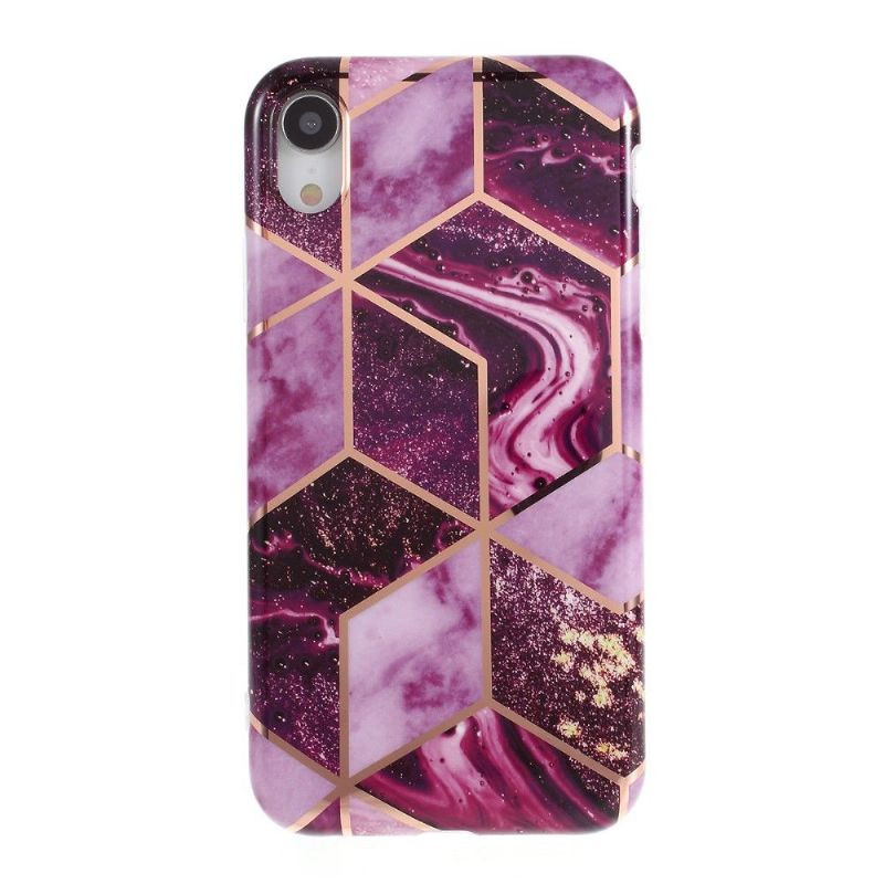 Cover iPhone XR Geometrisk Marmor