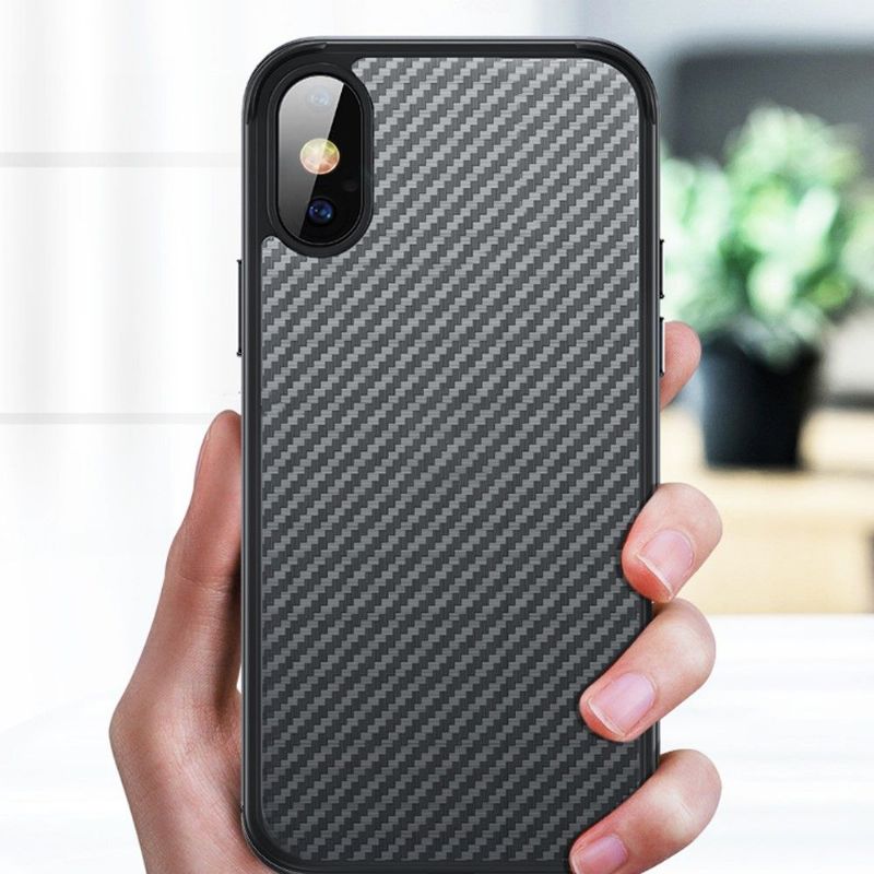 Cover iPhone XR Luxury Series Style Carbon Fiber