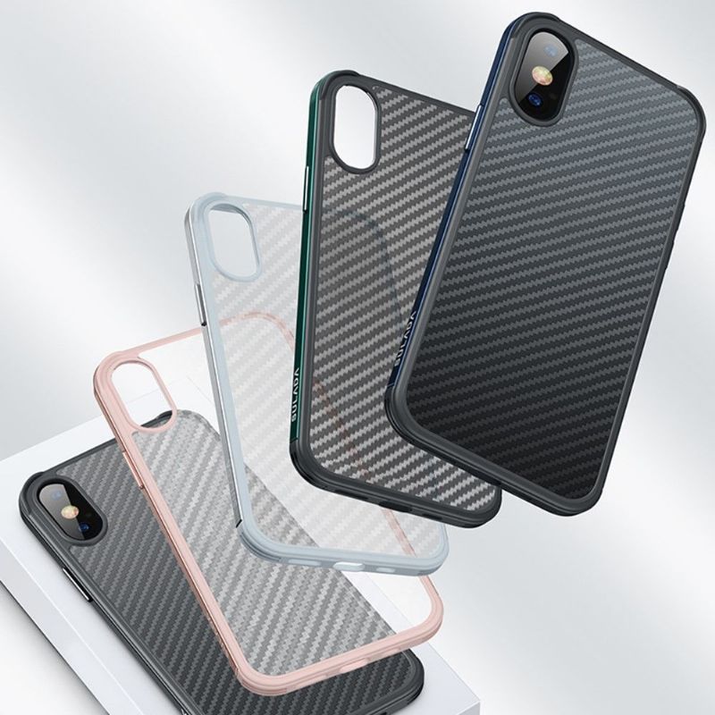 Cover iPhone XR Luxury Series Style Carbon Fiber