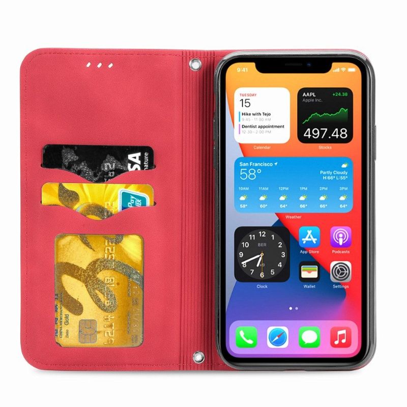 Flip Cover iPhone XR Forretningsretro