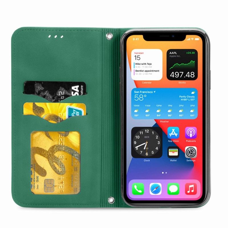 Flip Cover iPhone XR Forretningsretro