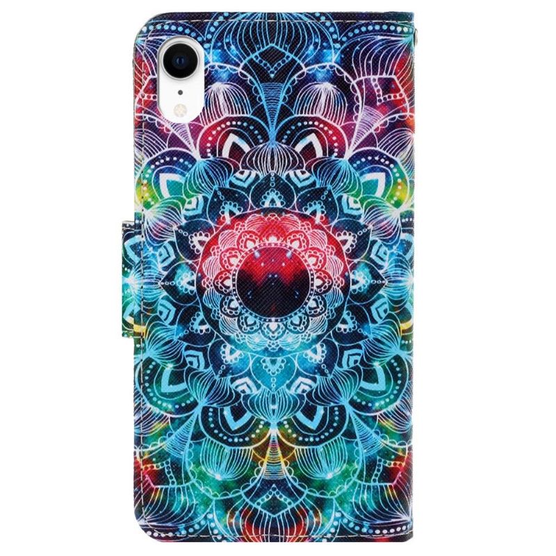 Flip Cover iPhone XR Hemming Farvet Mandala