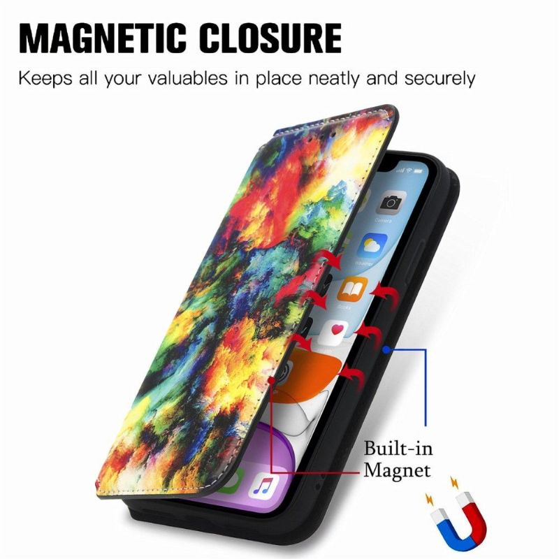 Flip Cover iPhone XR Iriserende Sky