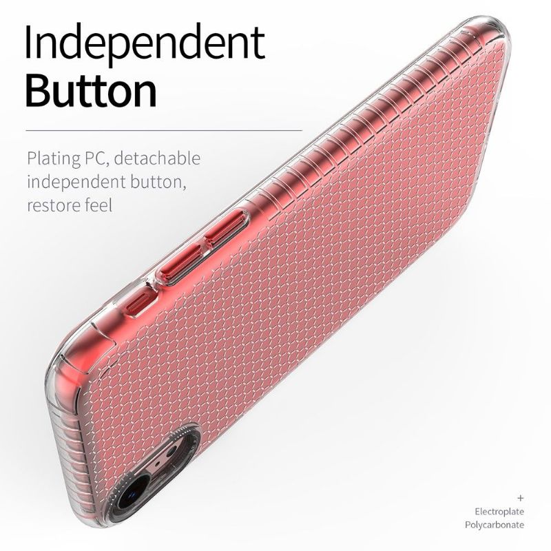 Mobilcover iPhone XR Gennemsigtig Honeycomb
