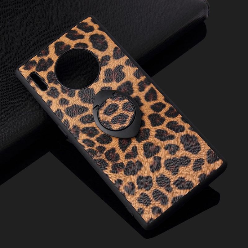 Cover Huawei Mate 30 Pro Med Leopard Mønster Magnetisk Holder