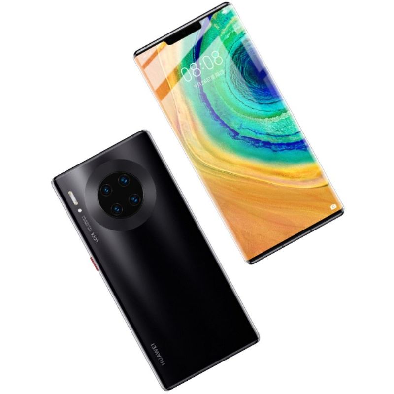 Huawei Mate 30 Pro - Fuld Størrelse Hærdet Glas Skærmbeskytter - Sort