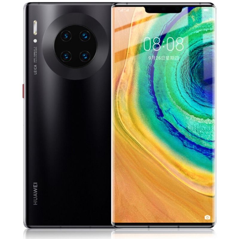 Huawei Mate 30 Pro - Fuld Størrelse Hærdet Glas Skærmbeskytter - Sort