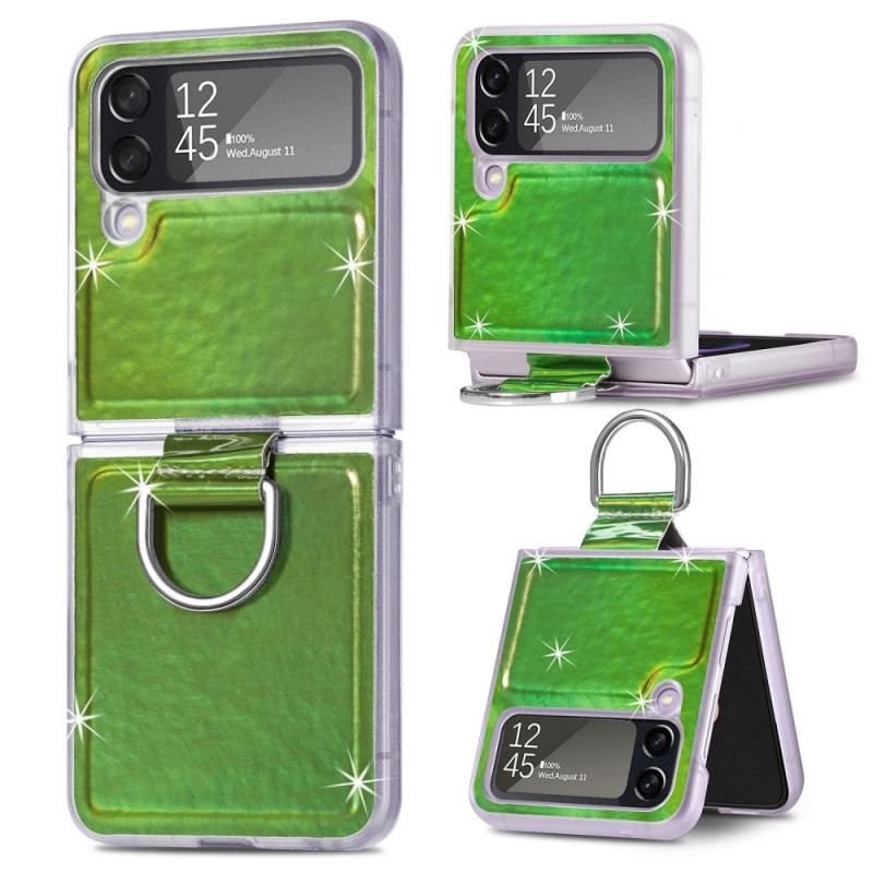 Cover Samsung Galaxy Z Flip 4 Flip Cover Elektriske Farver Og Ring