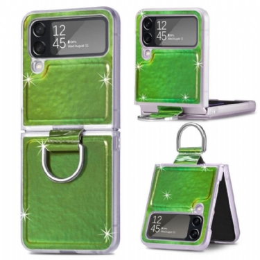 Cover Samsung Galaxy Z Flip 4 Flip Cover Elektriske Farver Og Ring