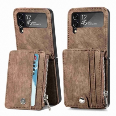 Cover Samsung Galaxy Z Flip 4 Flip Cover Kortholder / Møntpung