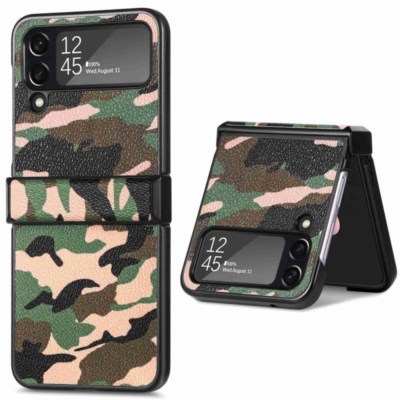 Cover Samsung Galaxy Z Flip 4 Flip Cover Militær Camouflage