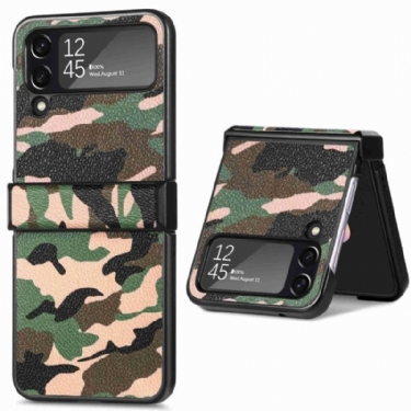 Cover Samsung Galaxy Z Flip 4 Flip Cover Militær Camouflage