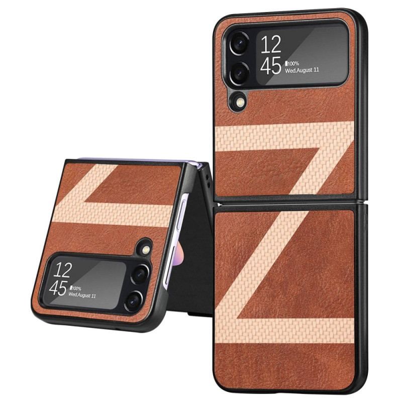 Cover Samsung Galaxy Z Flip 4 Flip Cover Stil Læder Z Design