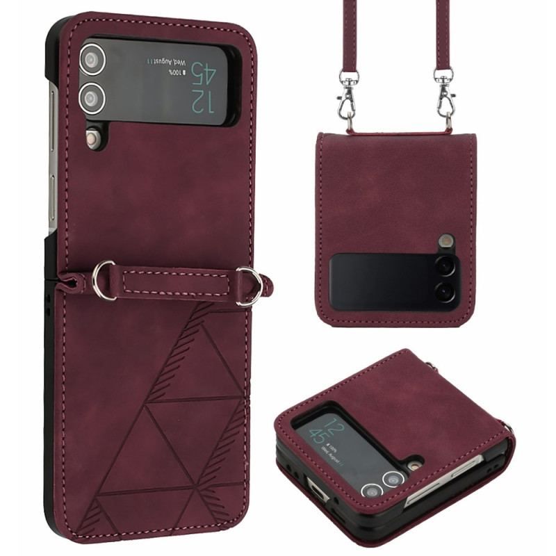 Cover Samsung Galaxy Z Flip 4 Flip Cover Trekanter Med Skulderrem