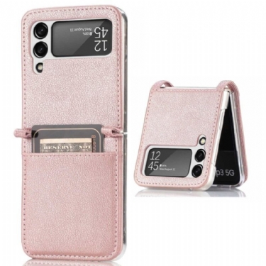 Mobilcover Samsung Galaxy Z Flip 4 Flip Cover Style Litchi Læder Kortholder