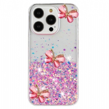 Cover iPhone 16 Pro Max 3d Sommerfugle Lyseffekt