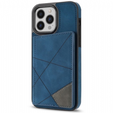 Cover iPhone 16 Pro Max Kortholder Med Geometrisk Mønster