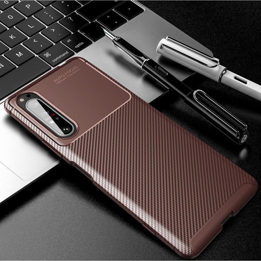 Cover Sony Xperia 1 II Anti-fald Karbon Classy