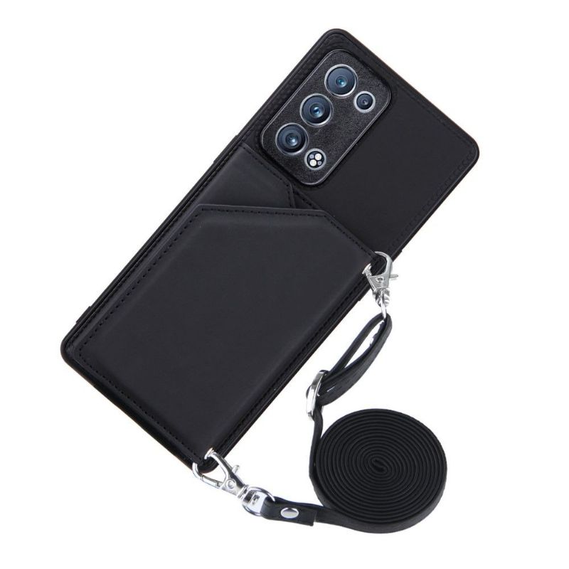 Cover Oppo Reno 6 Pro 5G Aude Multi-compartment Lanyard