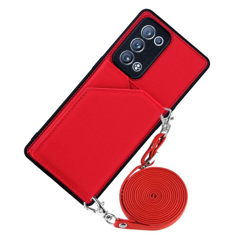 Cover Oppo Reno 6 Pro 5G Aude Multi-compartment Lanyard