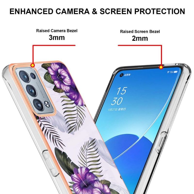 Cover Oppo Reno 6 Pro 5G Eksotiske Blomster