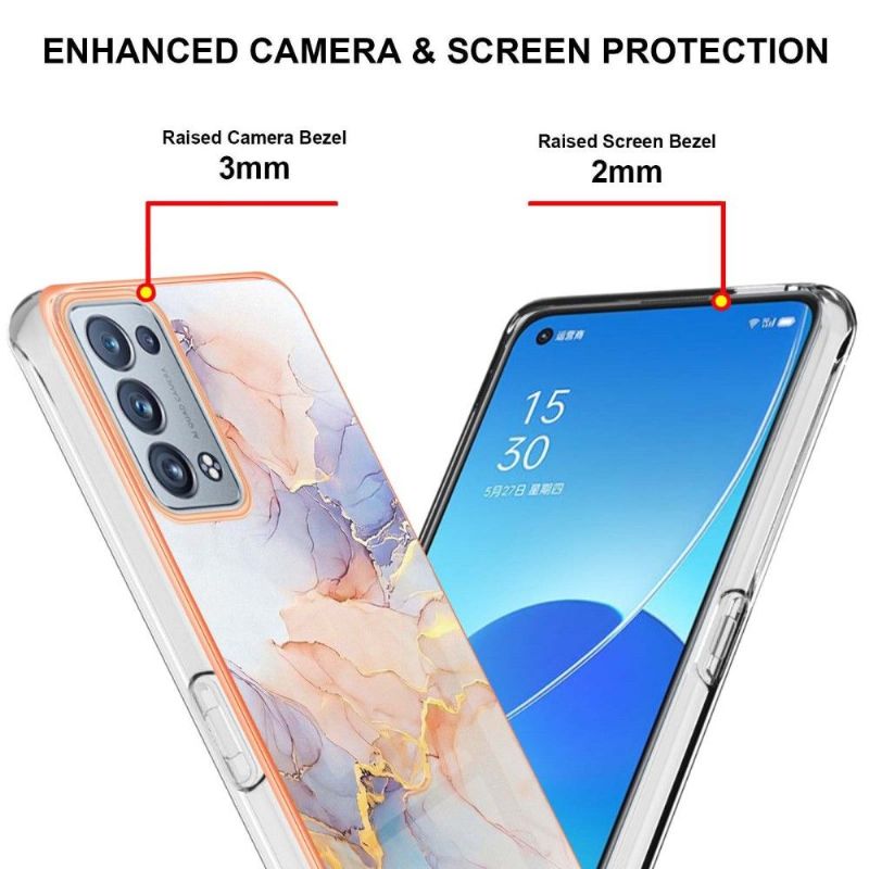 Cover Oppo Reno 6 Pro 5G Farvet Marmor