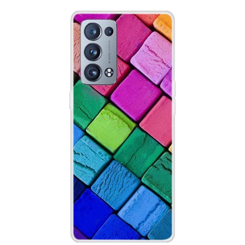 Cover Oppo Reno 6 Pro 5G Hemming Farvede Blokke