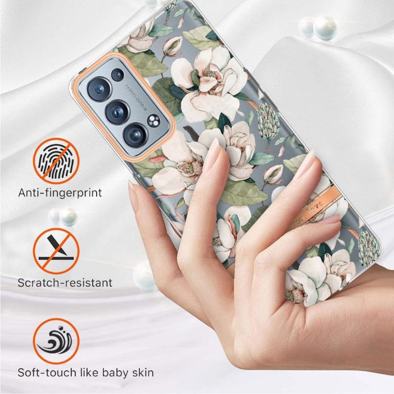 Cover Oppo Reno 6 Pro 5G Hvidblomst Gardenia