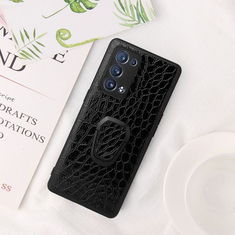 Mobilcover Oppo Reno 6 Pro 5G Croc Effect Support Funktion