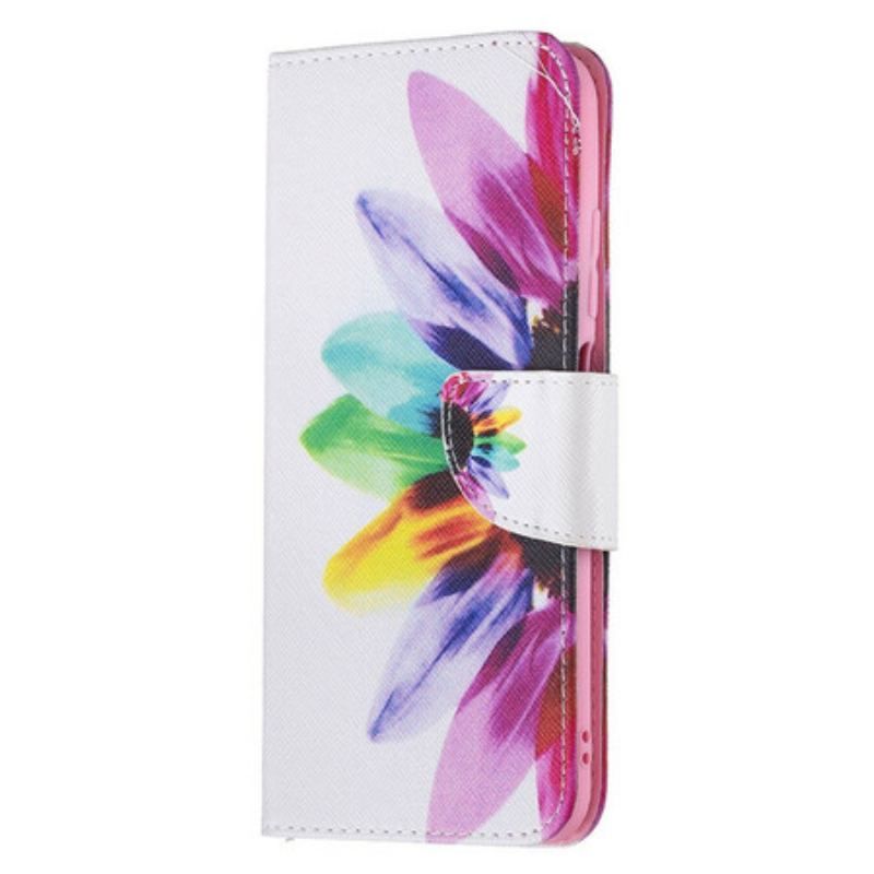 Flip Cover Xiaomi Redmi Note 10 5G Akvarel Blomst