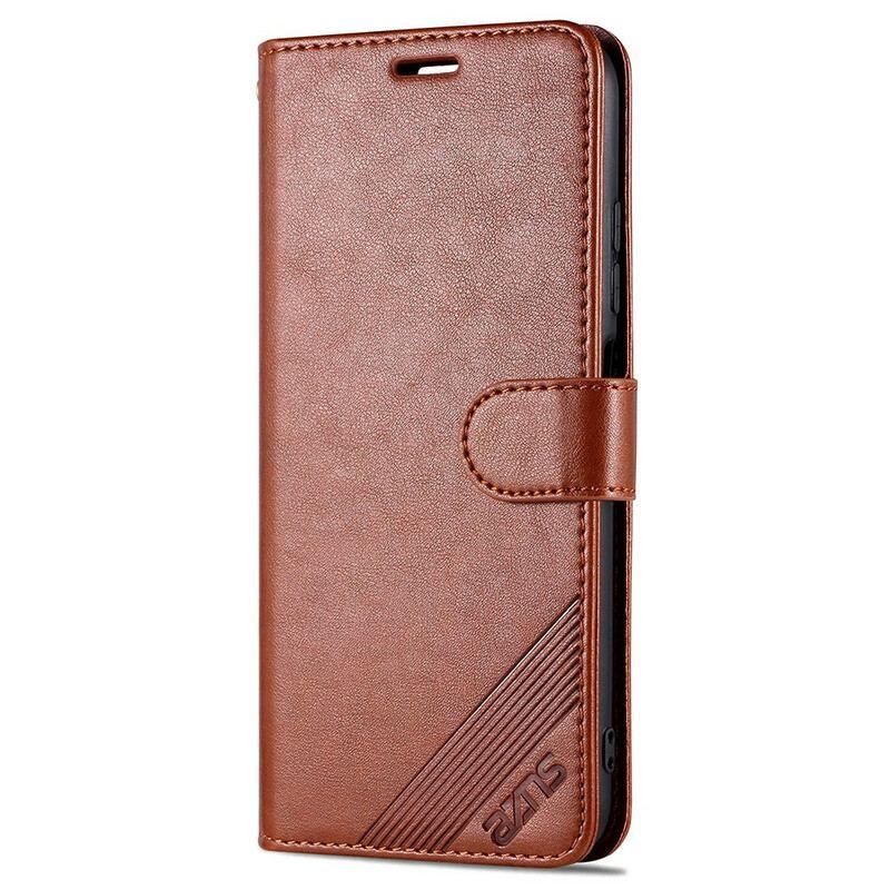 Læder Cover Xiaomi Redmi Note 10 5G Azns Luksus