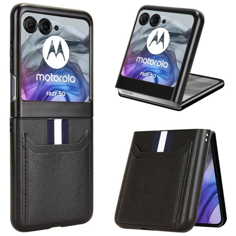 Cover Motorola Razr 50 Telefon Etui Dobbelt Kortholder