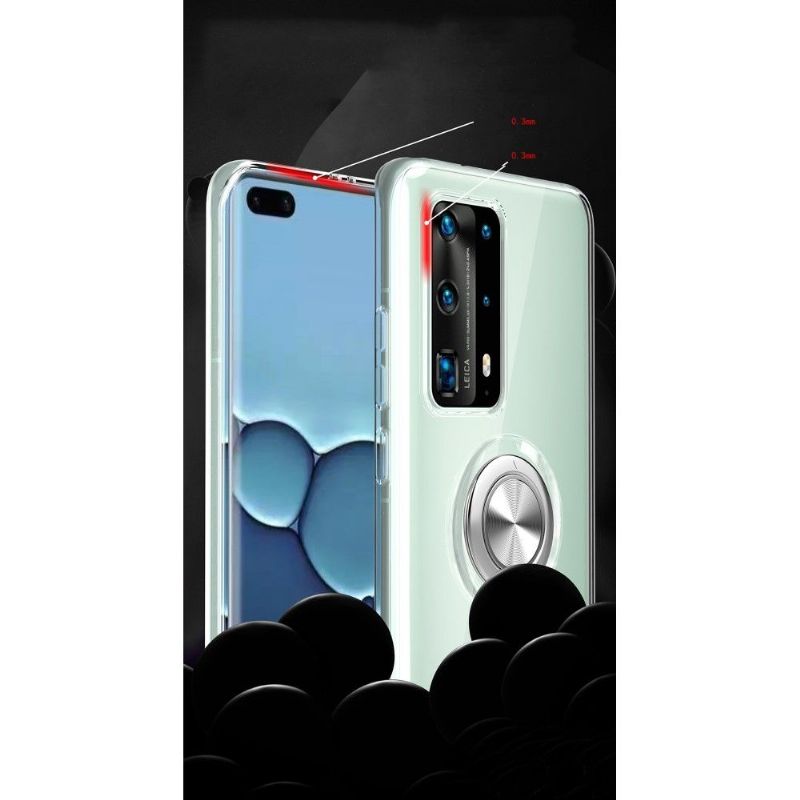 Cover Huawei P40 Pro Med Klar Magnetring