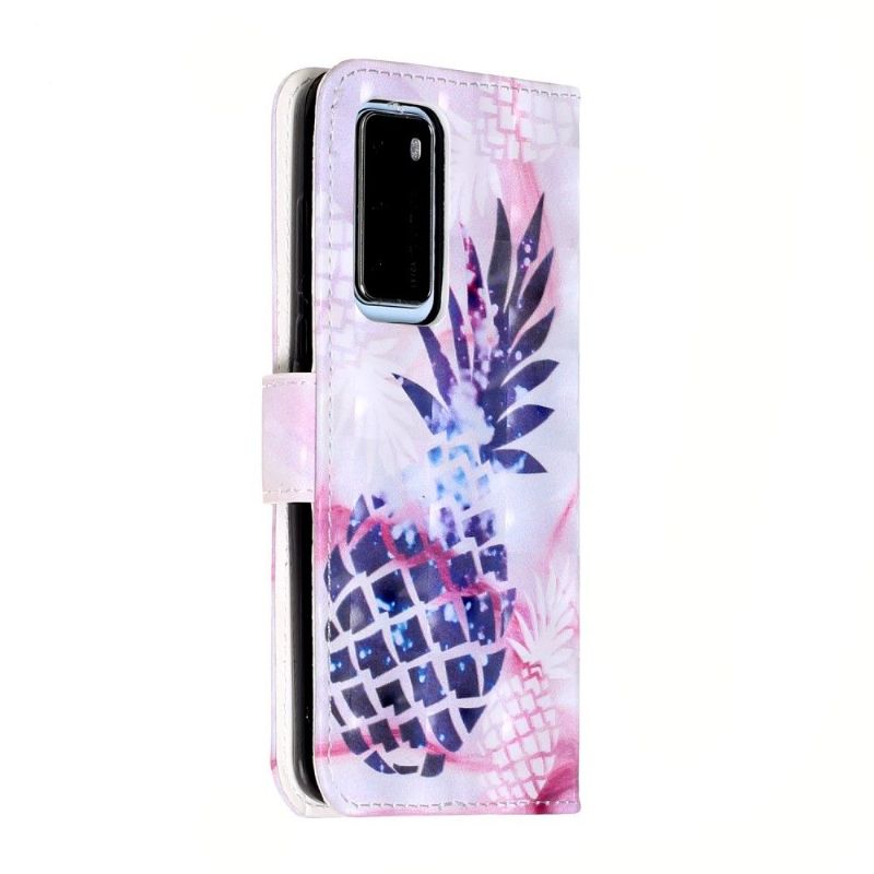 Flip Cover Huawei P40 Pro Mosaik Ananas