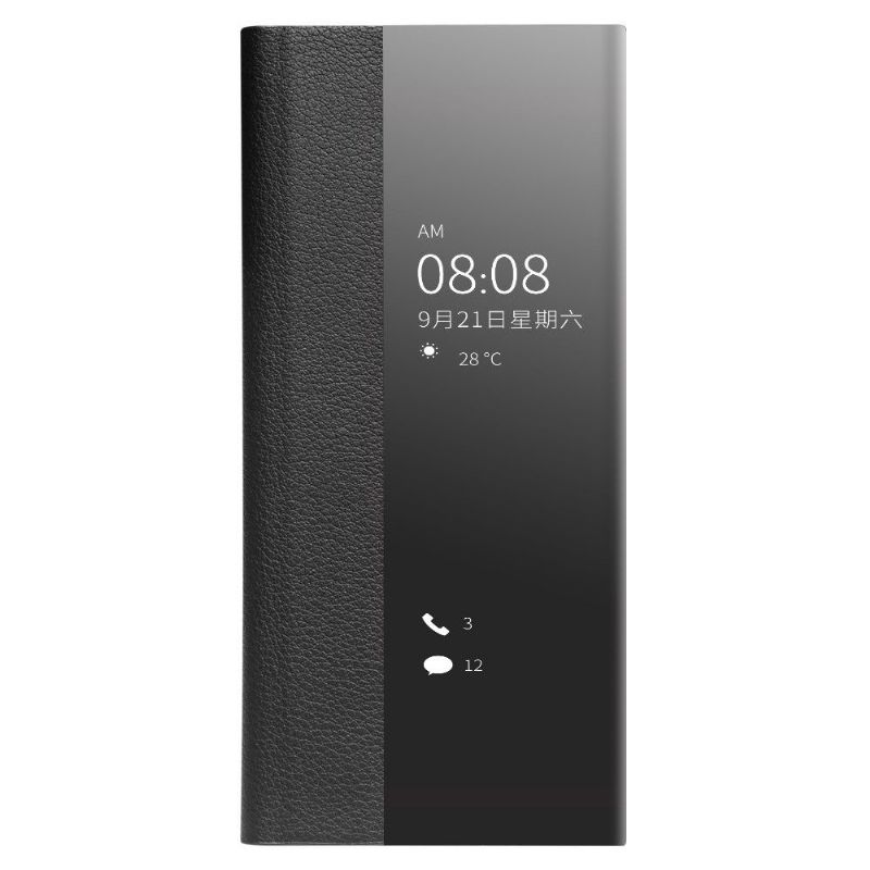 Læder Cover Huawei P40 Pro Original Flip Cover Lædervindue