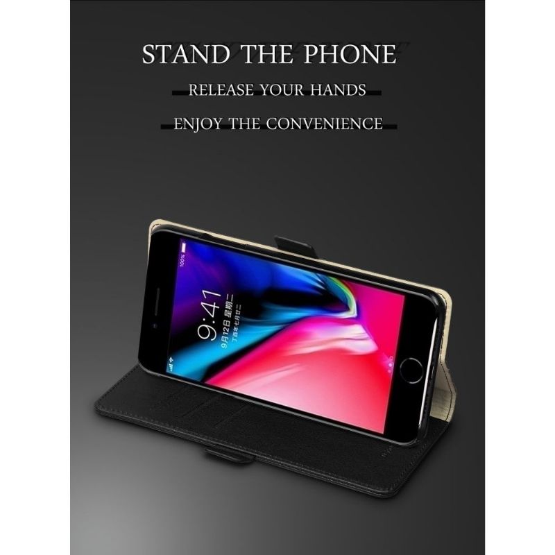 Flip Cover iPhone 7 / 8 / SE (2020) Milo Series Imiteret Læder