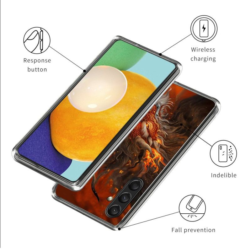 Cover Samsung Galaxy A16 5g Telefon Etui Fire Tiger Silikone