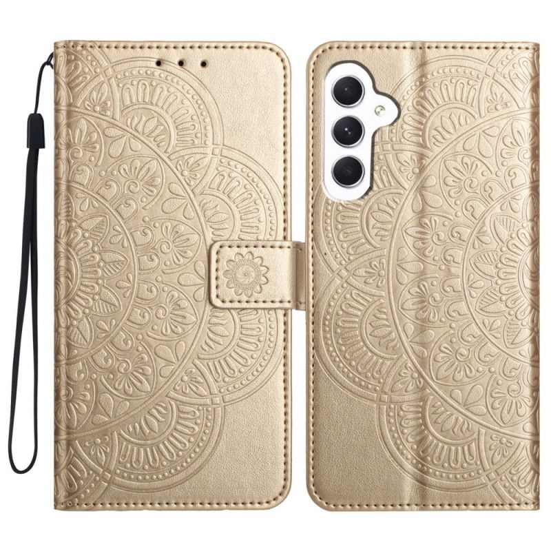 Flip Cover Til Samsung Galaxy A16 5g Mandala Design Med Snor