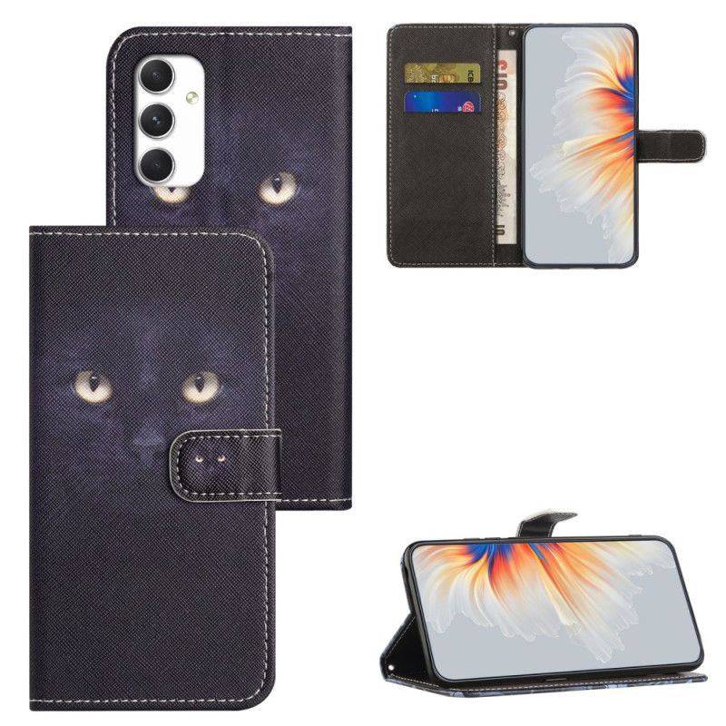 Læder Cover Samsung Galaxy A16 5g Katteøjne