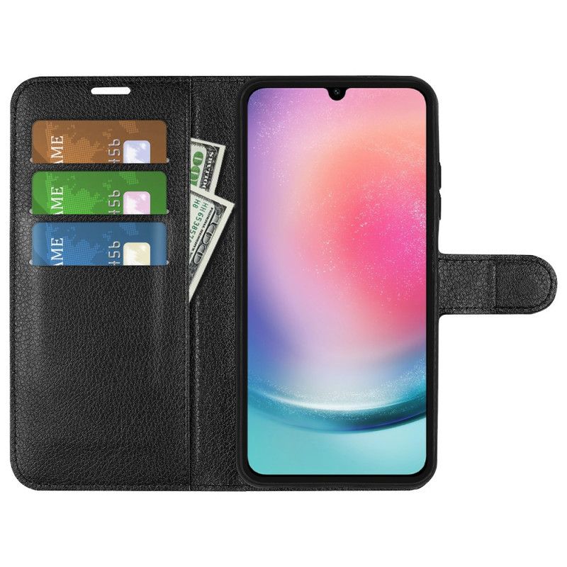 Læder Cover Samsung Galaxy A16 5g Telefon Etui Litchi Kunstlæder